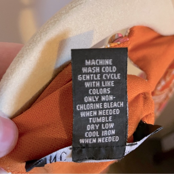 NWOT International Concepts Midi Wrap Dress pink and orange size medium - Picture 6 of 8